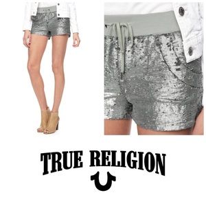 True Religion Sequin Runner Shorts
